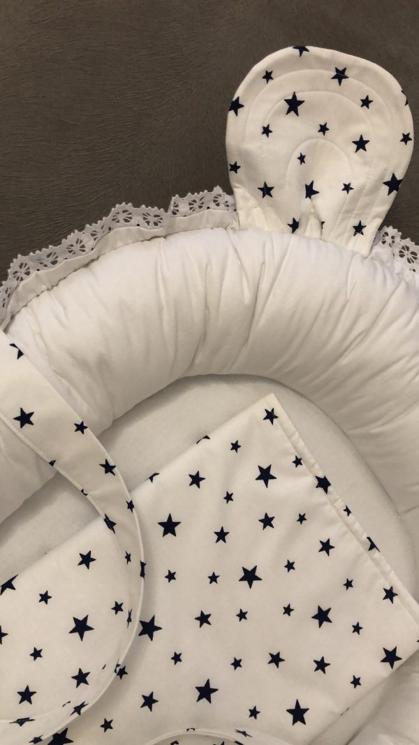 Baby Nest navy blue stars