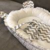 Baby Nest grey zig zag