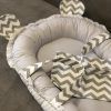 Baby Nest grey zig zag