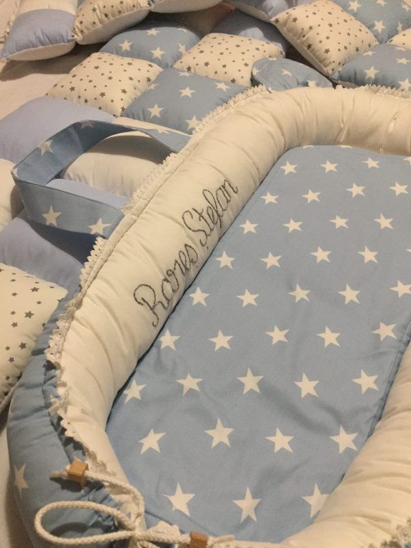 Baby Nest personalizat sky blue